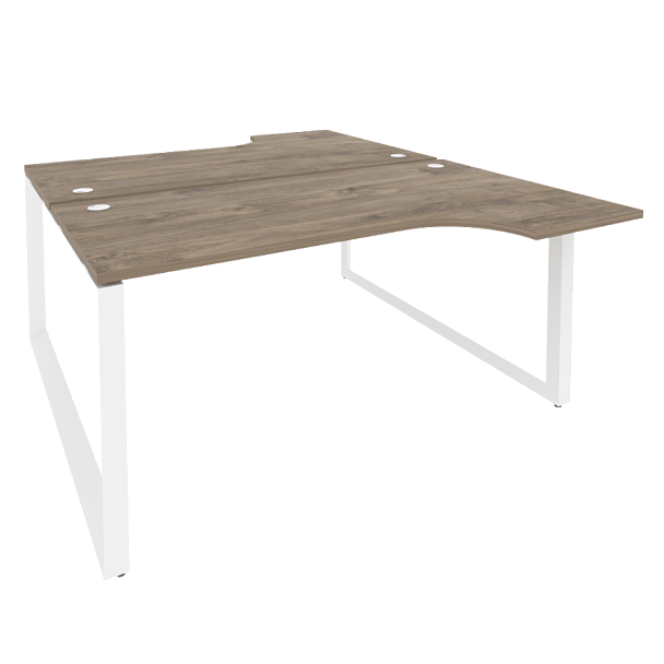 Onix Рабочая станция на О-образном м/к O.MO-D.SA-1 Тиквуд темный/Белый металл 1580*1995*750 (1475/460) - Вид 1