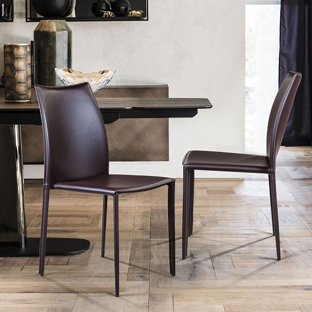 Стул Rolf, кожа коричневый, стопируемый - Вид 10