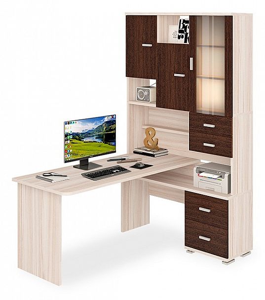 Стол компьютерный Домино СР-620/160 Венге/Карамель правый - Вид 1