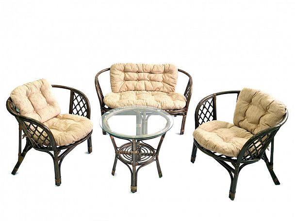 Комплект Багама с диваном, подушки светлые обычные шенил - Вид 2