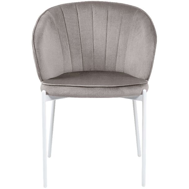 Комплект кухонных стульев Миэль светло-серый велюр/белый, 2 шт. - Вид 2