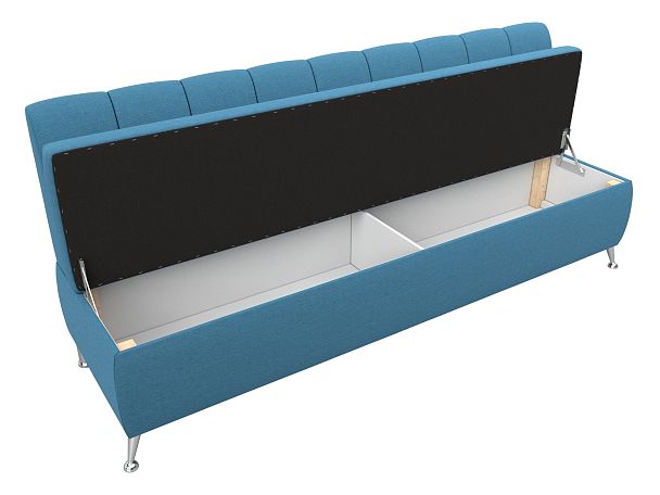 Диван кухонный прямой Кантри Рогожка голубой - Вид 6