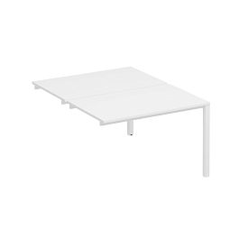 Секция стола рабочей станции на металлокаркасе КФ (2х120) Комфорт КФ К.Б1 1144-1 БП белый премиум / белый - Фото предпросмотра