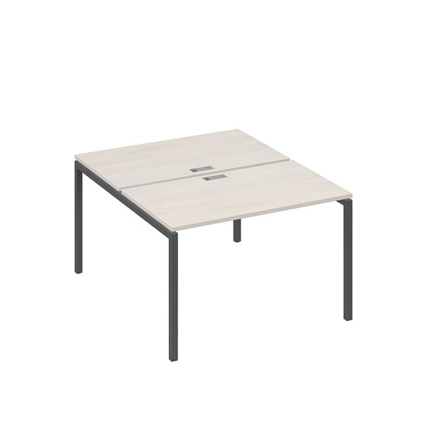 Рабочая станция на металлокаркасе DUE (2х120) A4 А4 С2 173 БП дуб / металлокаркас антрацит - Вид 1
