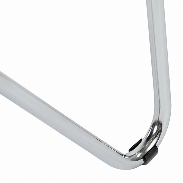 Кресло для приемных и переговорных "Samba", деревянные накладки, хромированный каркас, кожзам черный, стопируемый - Вид 11