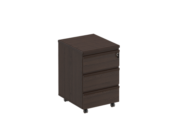 Тумба выкатная 3-ящичная с центральным замком Mark МК 213 дуб валенсия - Вид 3