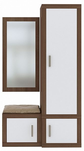Стенка для прихожей Toivo ТОЙ-ПР 10 Белый/Шамони - Вид 1