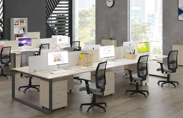 Эргономичный стол правый Trend Metal 160x120x75 тёмный дуб - Вид 14