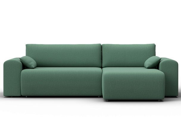 Диван угловой Лига-099 угол универсальный Рогожка зеленый - Вид 2