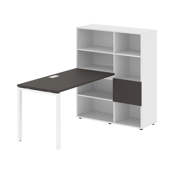 Стол-стеллаж EURST 1113 Мокко/Белый/Белый 1790х1120х1355 EDIS - Вид 1