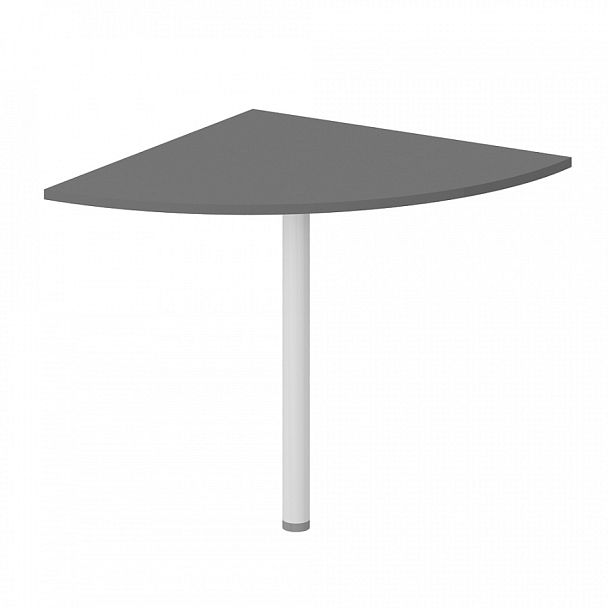 Брифинг приставка, столешница 25 мм "Столы для персонала"  ПК-ЛОГ-ПР70Х70УБ/Т/25-В1-297 антрацит - Вид 1