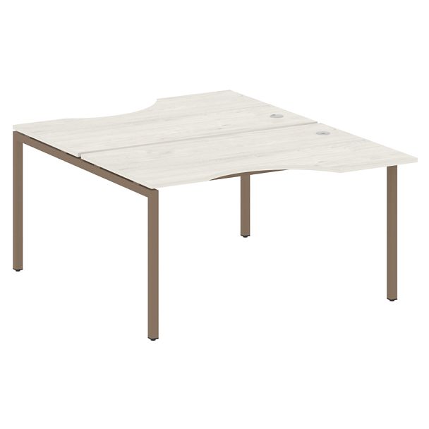 Metal System Quattro Р. ст. криволинейная на П-образном м/к 40БП.РАС-СА-2.2 Дуб наварра/Мокко металл 1400*1835*750 - Вид 1