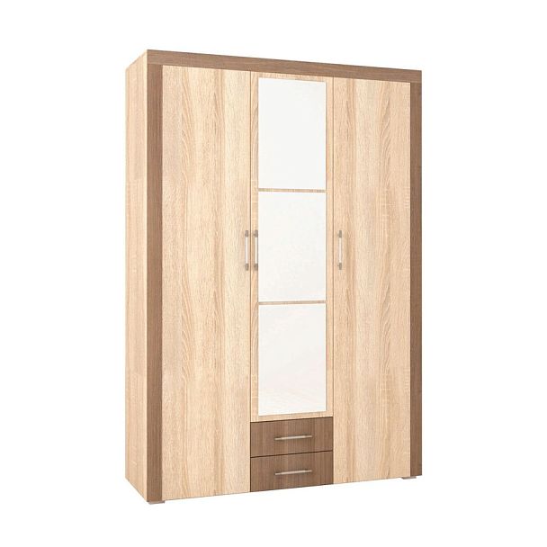 Шкаф 3-ств. Адель (2200х1490х520) дуб сонома/ясень шимо - Вид 1