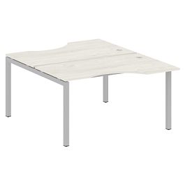 Metal System Quattro Р. ст. криволинейная на П-образном м/к 50БП.РАС-СА-2.2 Дуб наварра/Серый металл 1400*1835*750 - Фото предпросмотра