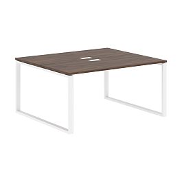 Стол 2-х местный EQWST 1513 Дуб Денвер тёмный/Белый 1560х1346х750 EDIS - Фото предпросмотра