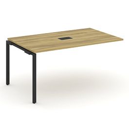 Concept Проходной наборный элемент переговорного стола CN.NPRG-014 Дуб Винченцо/Металл Черный 1580*980*750 - Фото предпросмотра