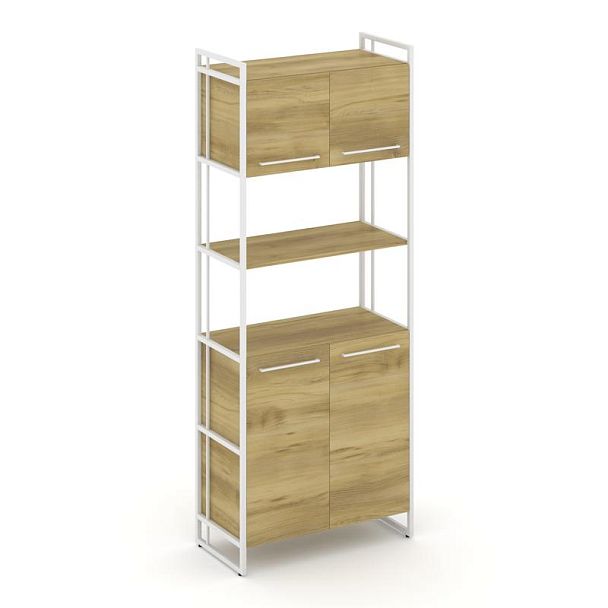 Rift Шкаф 5 ниш широкий RF.SS-53 Дуб Винченцо/Металл Белый 798*396*2010 - Вид 1