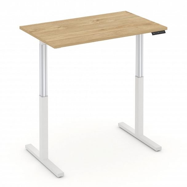 Стол электроподъемный "MOVE UP" MV.SE-2.7 Белый металл / Тиквуд Светлый - Вид 3