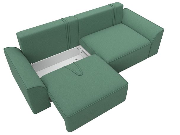 Диван прямой Лига-048 НПБ Рогожка зеленый - Вид 7