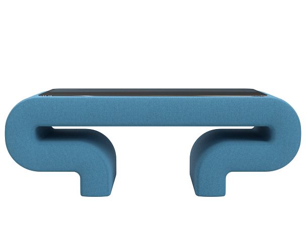 Стол Волна Рогожка голубой - Вид 2