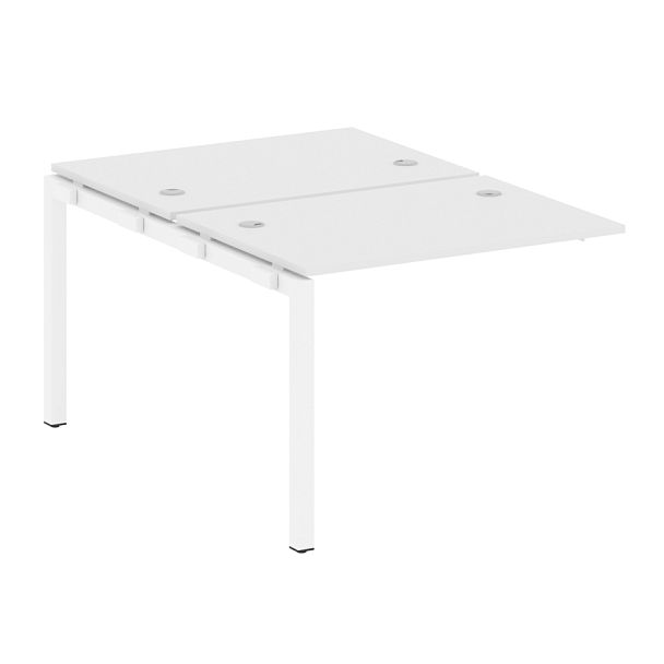 Metal System Quattro Р. ст. криволинейная на П-образном м/к 50БП.РАС-СА-2.1 Белый/Белый металл 1600*1835*750 - Вид 1