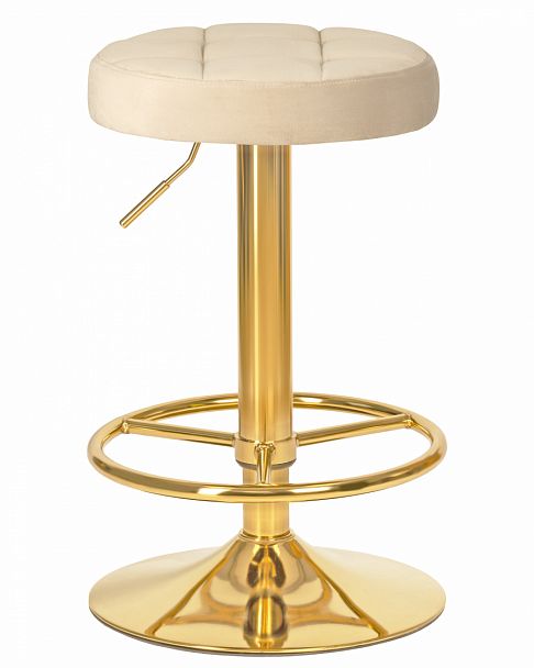 Табурет барный DOBRIN BRUNO GOLD (бежевый велюр (MJ9-10)) - Вид 1