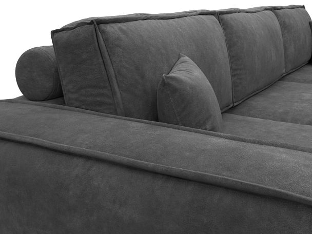 Диван прямой Лига-081 НПБ Лонг Велюр серый - Вид 4