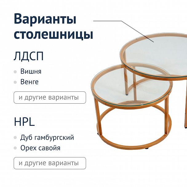 Журнальный стол Мэдисон, золото со стеклом - Вид 4