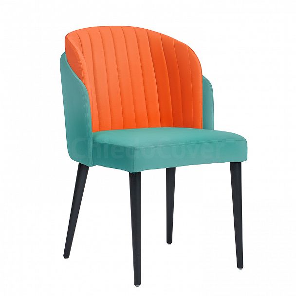 Полукресло Лилия, оранжево-голубой - Вид 2