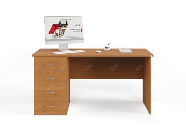 ЛАЙТ / LIGHT RLG007-15x6L Однотумбовый стол 150x60x75 Вишня - Вид 2