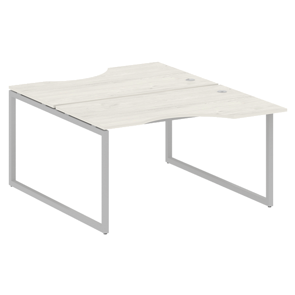 Metal System Quattro Р. ст. криволинейная на О-образном м/к 40БО.РАС-СА-2.2 Дуб наварра/Серый металл 1400*1835*750 - Вид 1