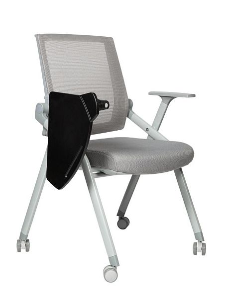 Стул / Circle grey / серая сетка/серая ткань/ролики - Вид 11