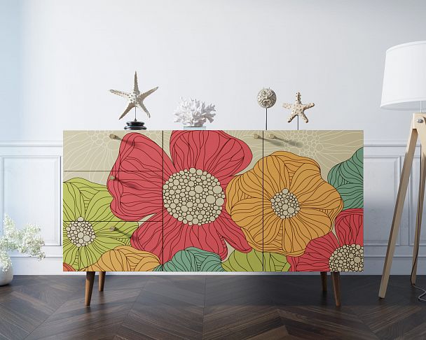 Комод "Berber" с двумя дверками и ящиками принт 5 - Вид 7