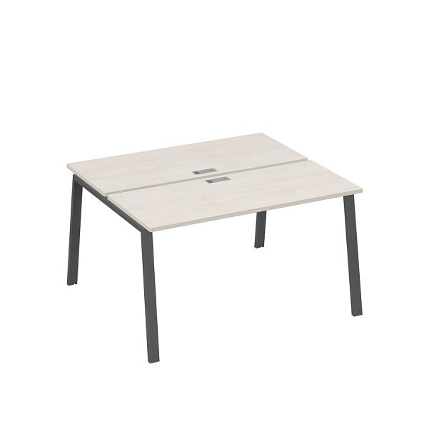 Станция 2х140 с опорами TRE офисная A4 А4 Б3 171  БП дуб / металлокаркас антрацит - Вид 1