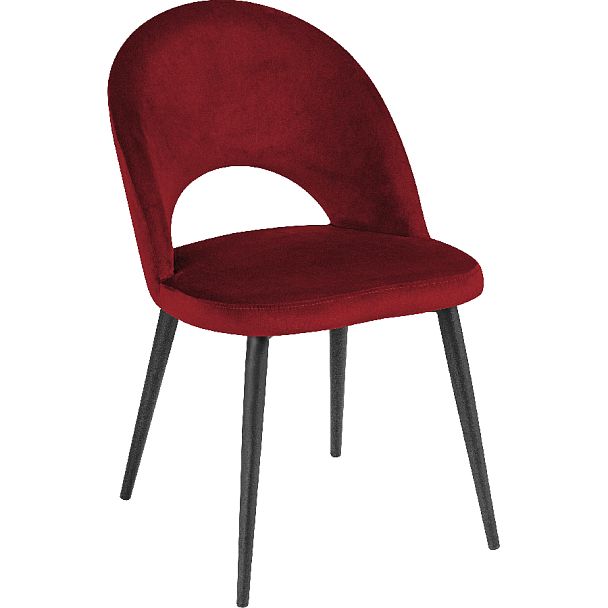 Комплект кухонных стульев Рэди бордовый велюр/черный, 2 шт. - Вид 3