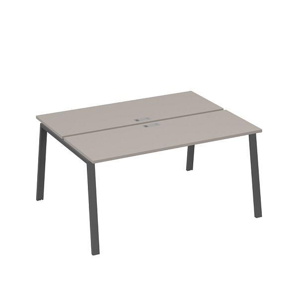 Станция 2х160 рабочая с металлокаркасом TRE A4 А4 Б3 172  БП мокко премиум / металлокаркас антрацит - Вид 1