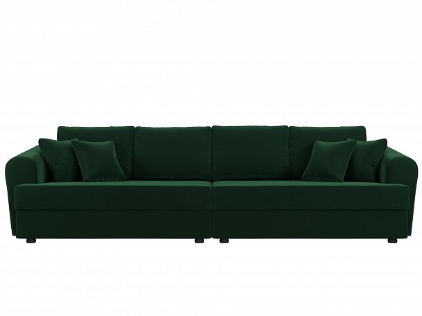 Прямой диван Милтон (полностью велюр зеленый) - Вид 2