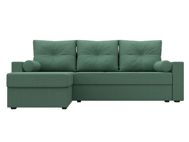 Диван угловой Верона Лайт левый угол Рогожка зеленый - Вид 2