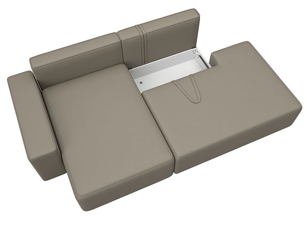 Диван угловой Лига-079 угол левый Экокожа бежевый - Вид 7