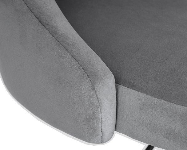 Набор 2 шт Стул барный DOBRIN JOSEPH BLACK (серый велюр (MJ9-75)) - Вид 8