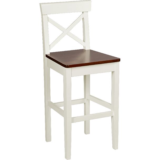 Комплект деревянных полубарных стульев с жестким сиденьем Бергольф Слоновая кость/Темный орех, 4 шт. - Вид 3