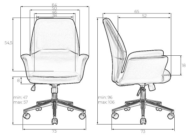 Офисное кресло для руководителей DOBRIN SAMUEL (серый) - Вид 8