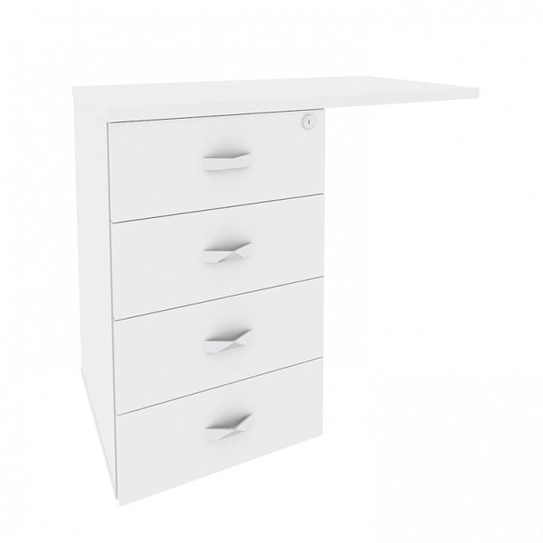 Тумба приставная "Onix" O.TPU-4 белый - Вид 1