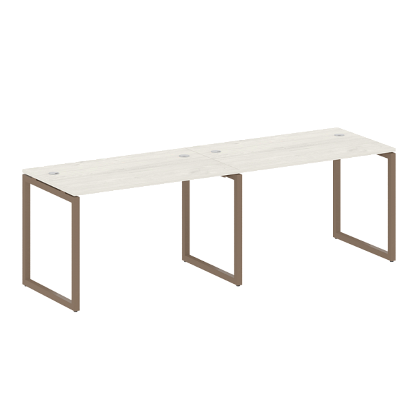 Metal System Quattro Р. ст. на 2 раб. места на О-образном м/к 40БО.СМ-2.2 Дуб наварра/Мокко металл 2400*720*750 - Вид 1