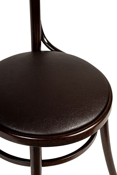 Стул деревянный венский Милем темный орех/коричневая экокожа - Вид 10