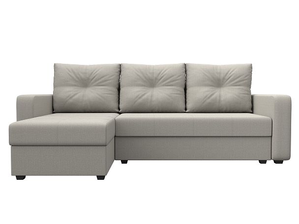 Диван угловой Ливерпуль Лайт левый угол Рогожка бежевый - Вид 2