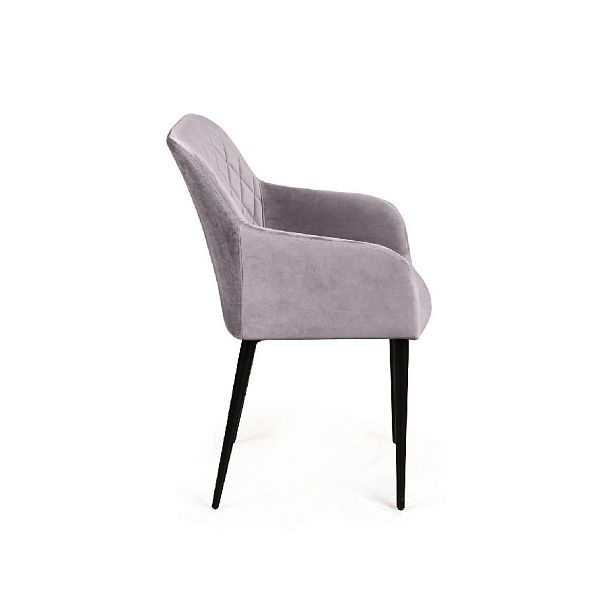 Стул с подлокотниками Robert, бархат светло-серый 26 - Вид 3