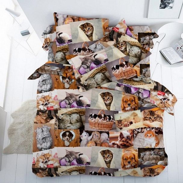 Постельное белье полутораспальное Фотоколлаж - Вид 1