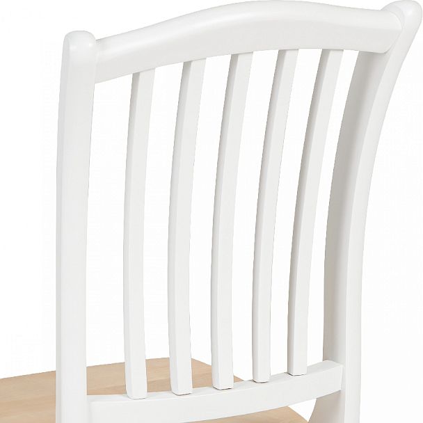 Комплект деревянных стульев с жестким сиденьем Элин Белый/Натуральный, 4 шт. - Вид 8