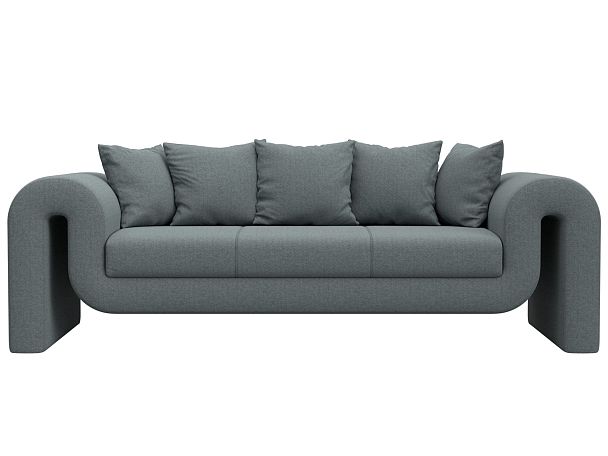 Диван прямой Волна Рогожка серый - Вид 2